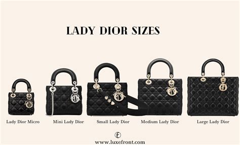 lady diana Dior bag size